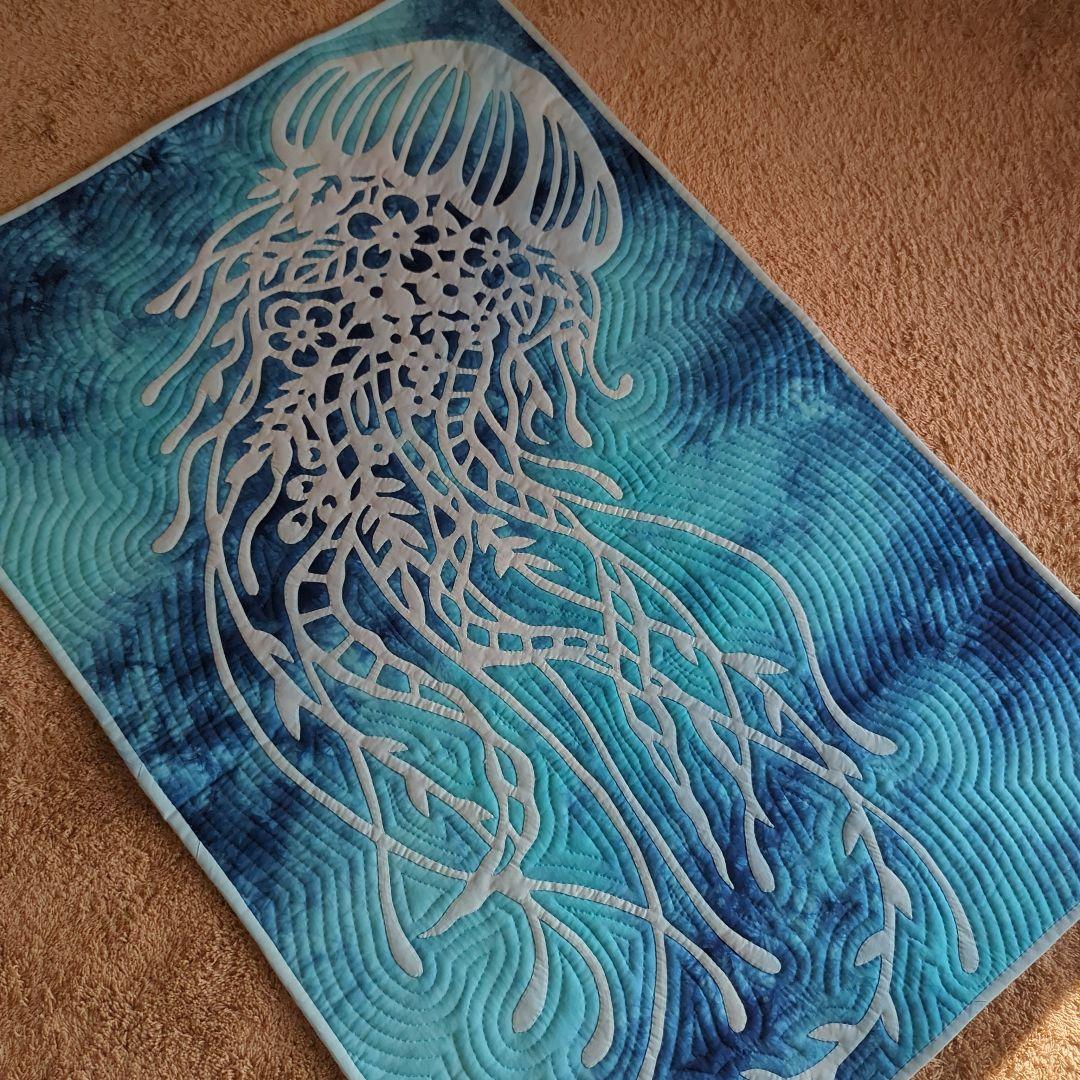 ハワイアンキルトタペストリー　ラ・フランス