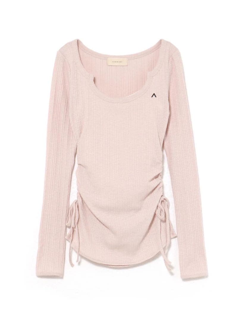 トップス ANDMARY Lala shirring ribbon tops