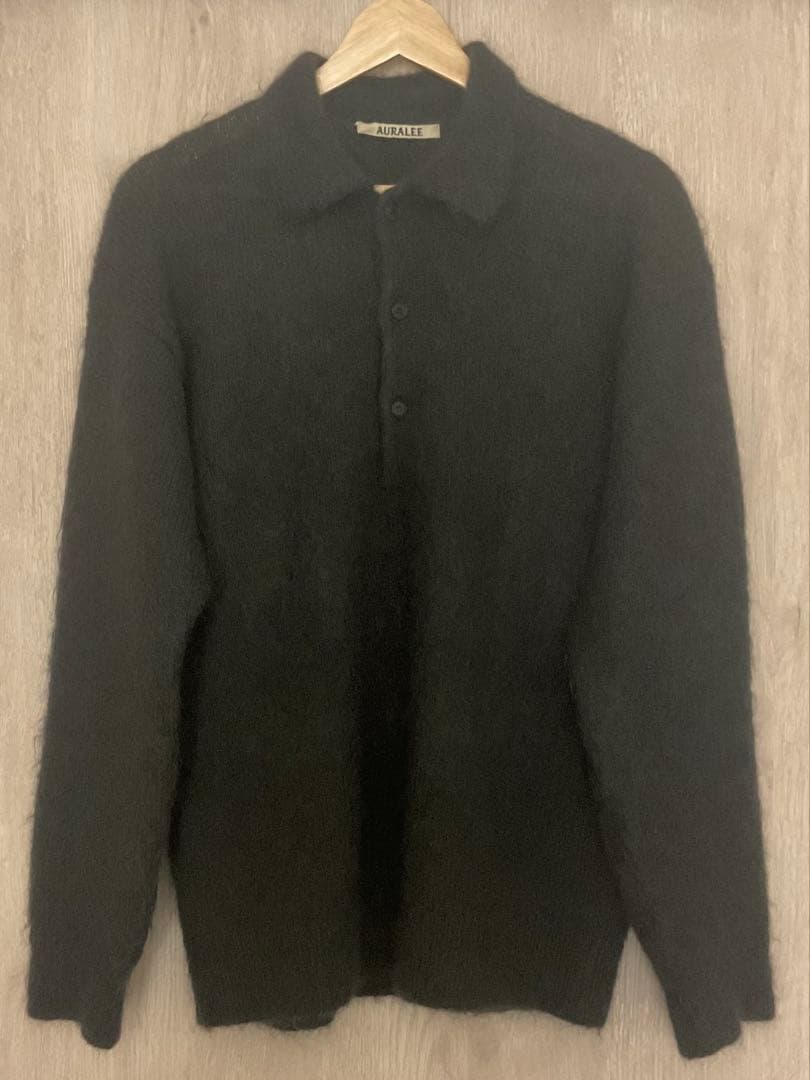 AURALEE モヘアニットポロ