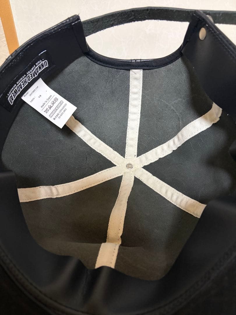 美品　UNNAMED HEADWEAR LEATHER CAP レザーキャップ