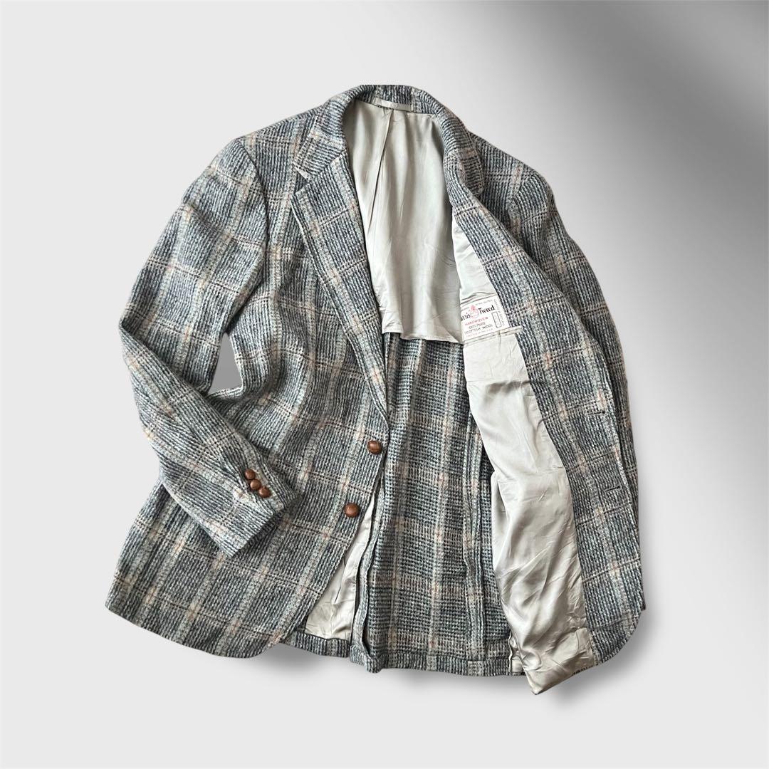 Harris Tweed テーラードジャケット グレー チェック USA製