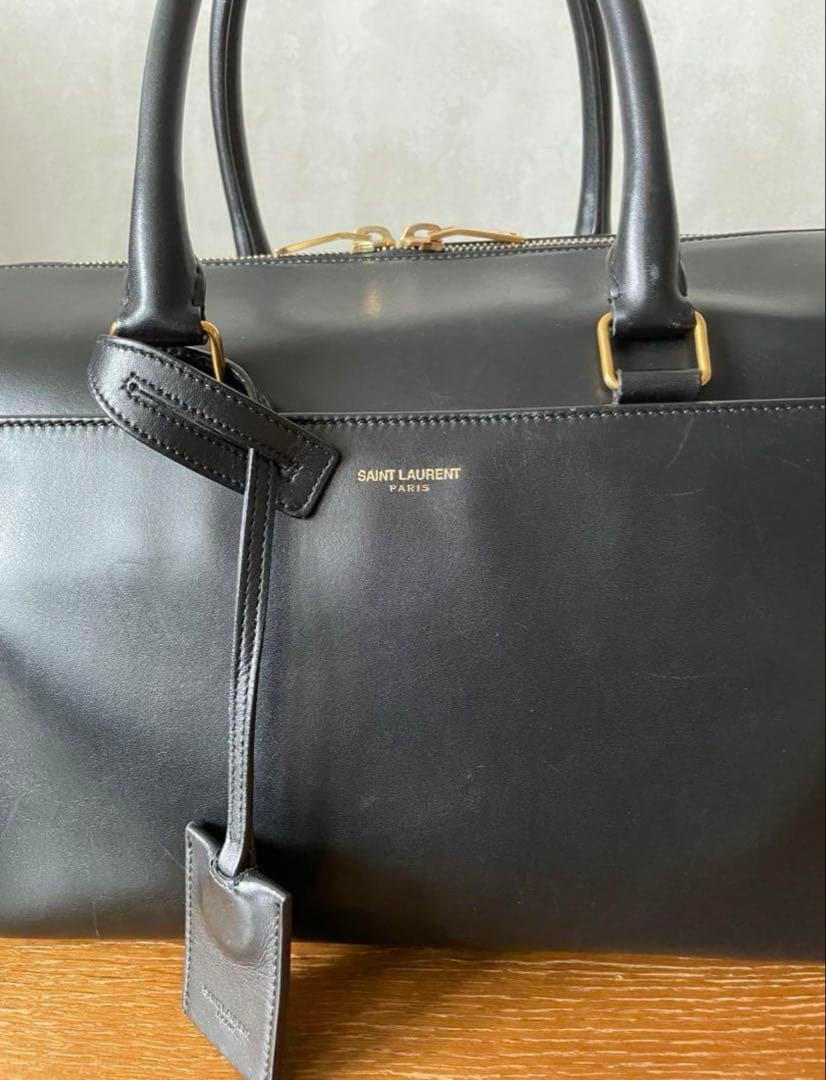 SAINT LAURENT ダッフル６黒 サンローラン バッグ 保存袋あり