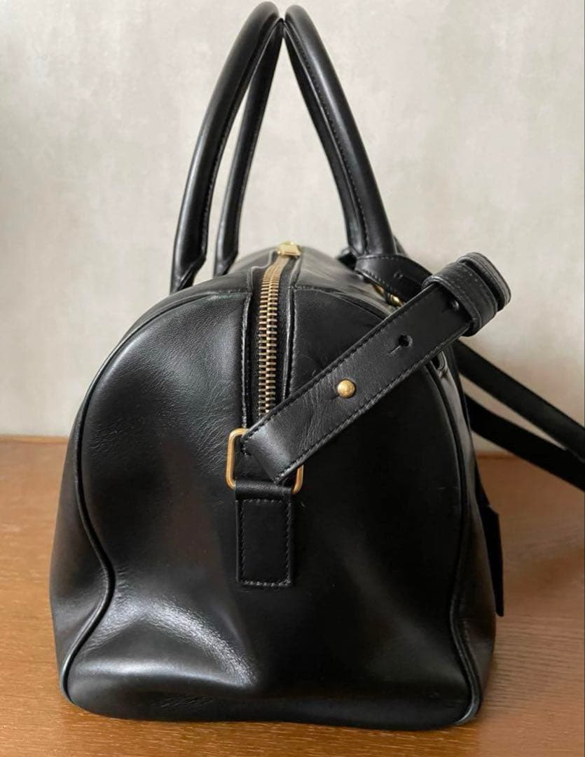 SAINT LAURENT ダッフル６黒 サンローラン バッグ 保存袋あり