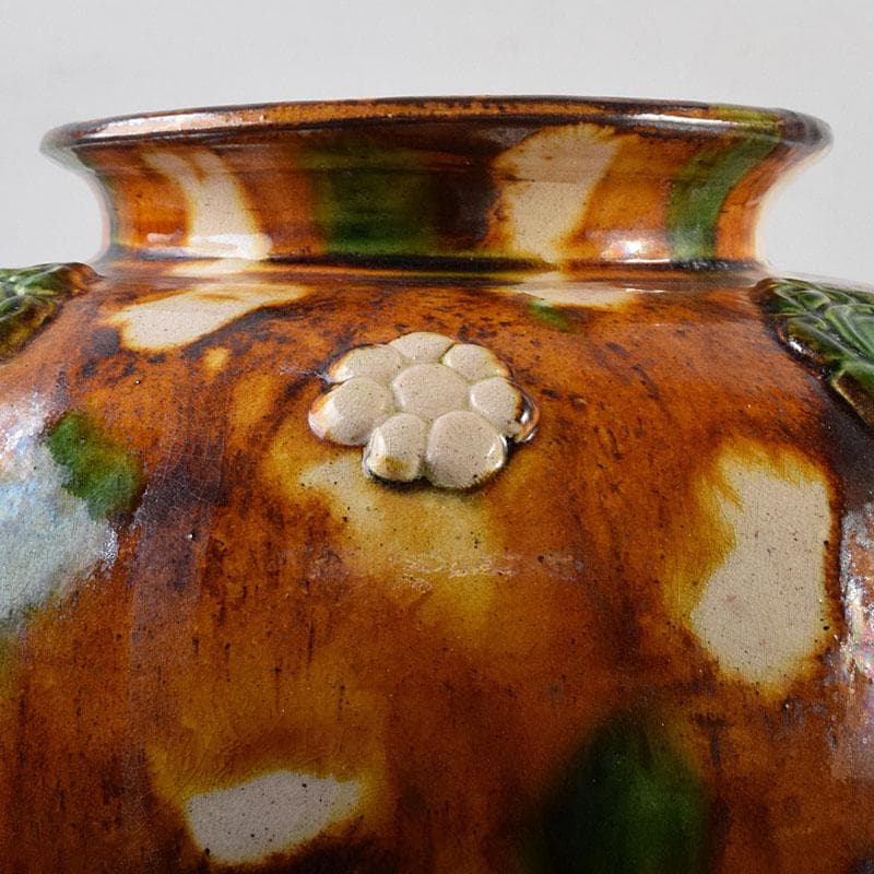 中国　唐三彩　丸壺　C　R8655H