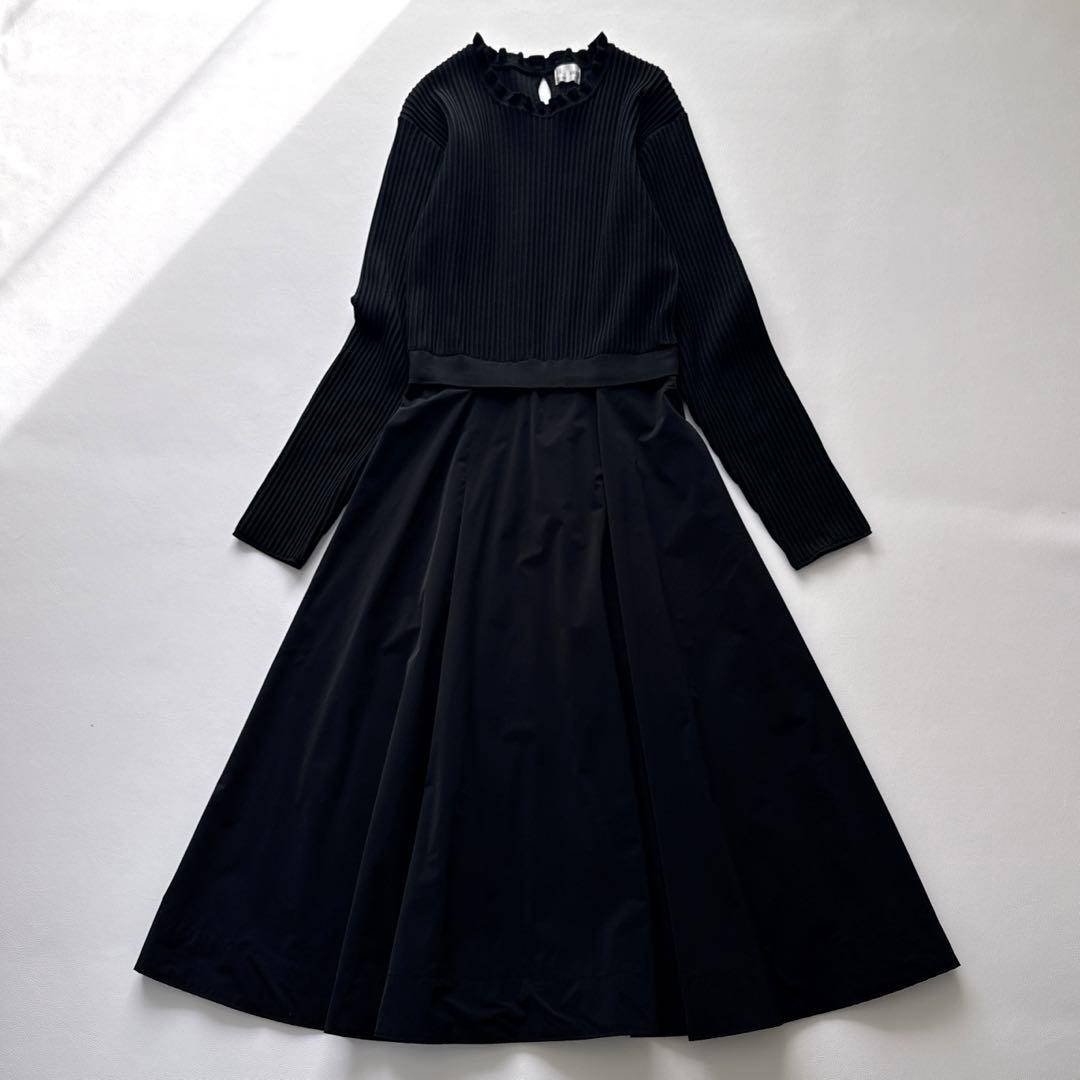 【美品】組曲　FLICKA　コラボ　セレモニー　ニットワンピース　3　Lサイズ