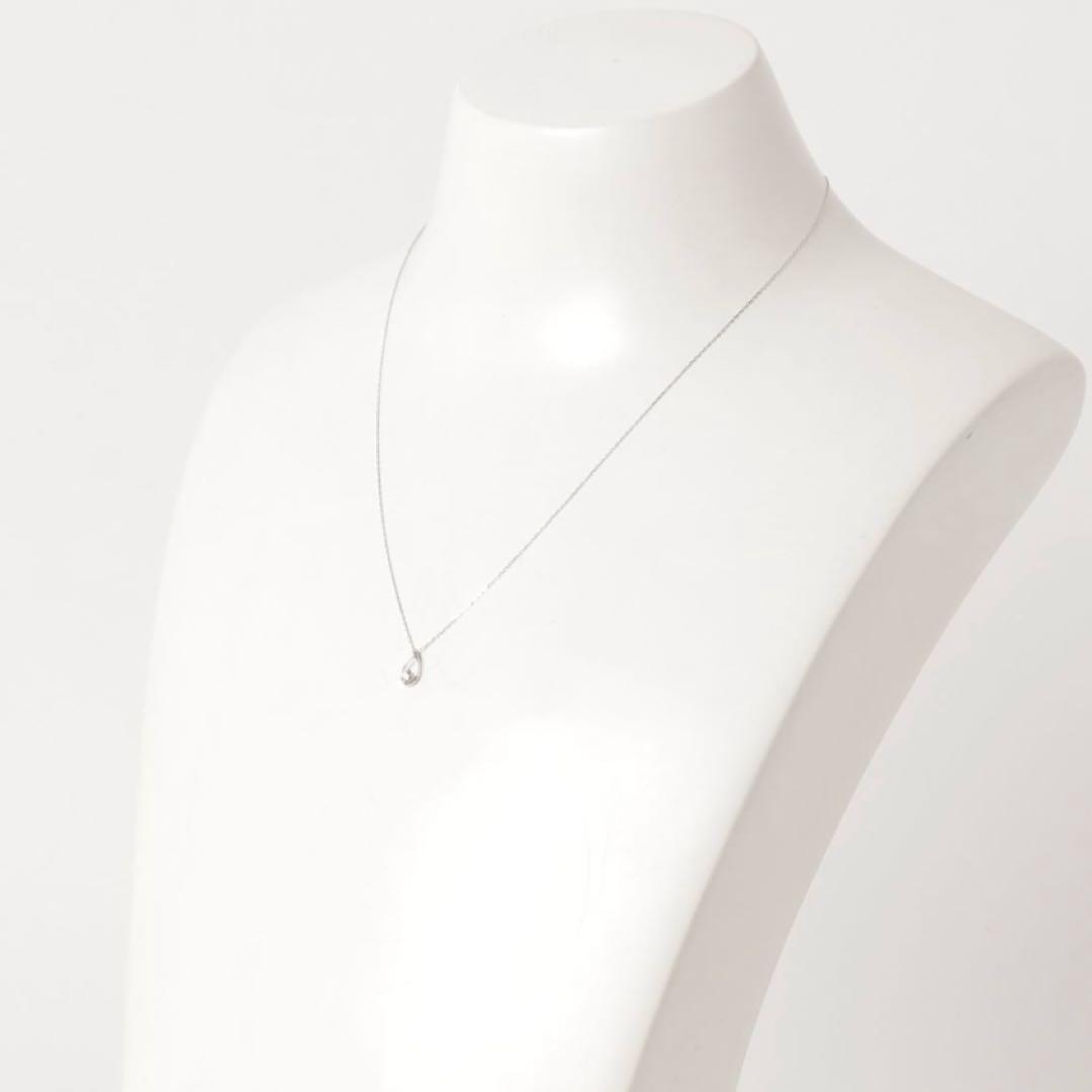 con affetto(コンアフェット)ダイヤネックレスK18 WG 美品