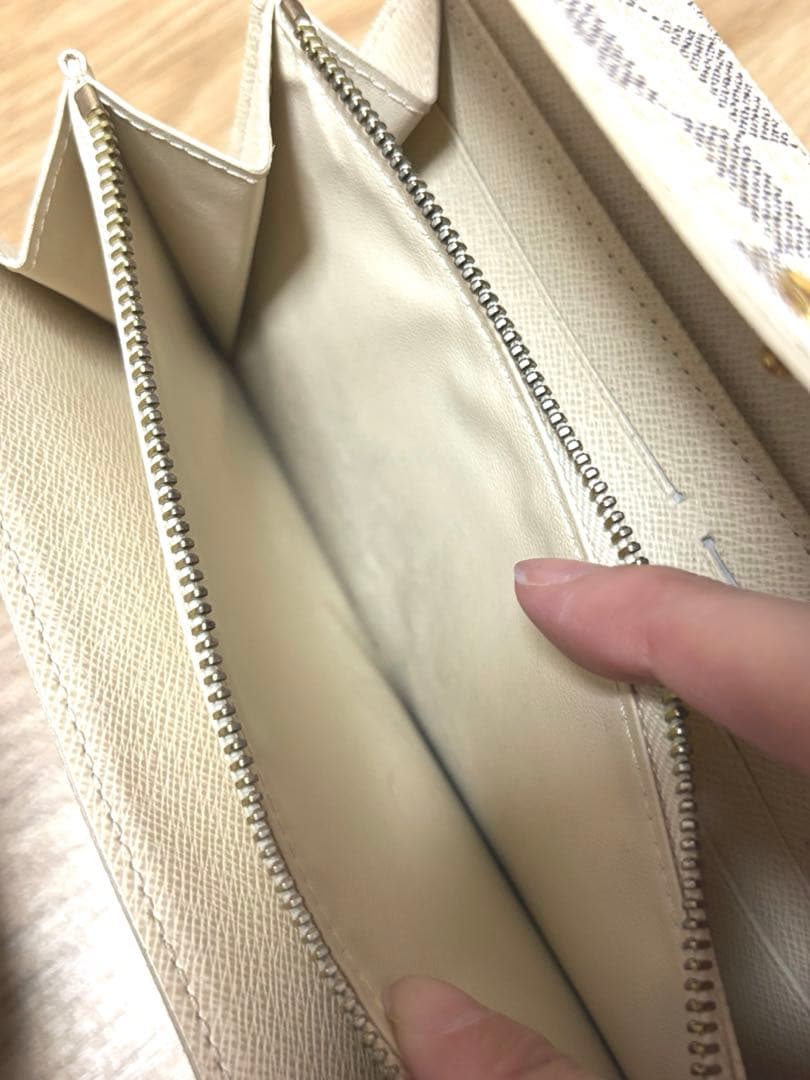 【中古】LOUISVUITTON ダミエ アズール ポルトフォイユ サラ 長財布