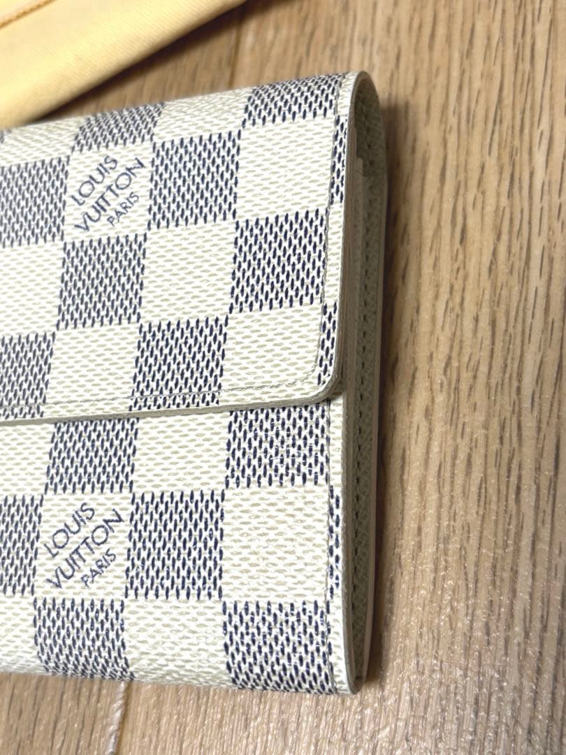 【中古】LOUISVUITTON ダミエ アズール ポルトフォイユ サラ 長財布