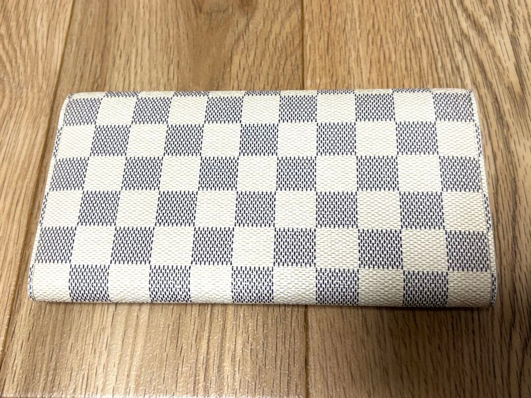 【中古】LOUISVUITTON ダミエ アズール ポルトフォイユ サラ 長財布