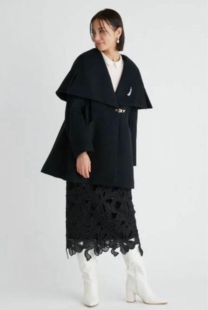 CELFORD（セルフォード） ケープコート　ミドルコート　ブラック