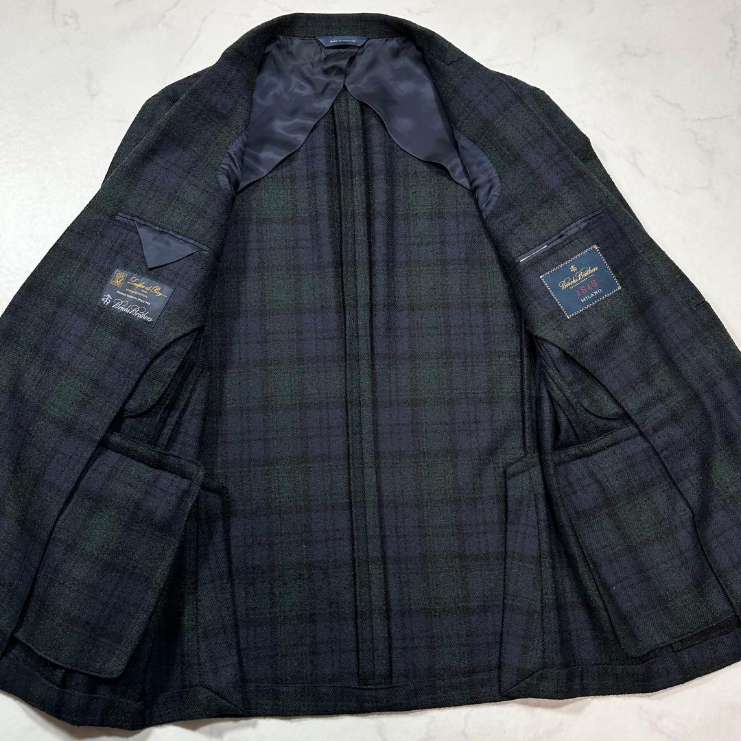 XL相当◎ブルックスブラザーズ ブラックウォッチジャケット MILANO 42S