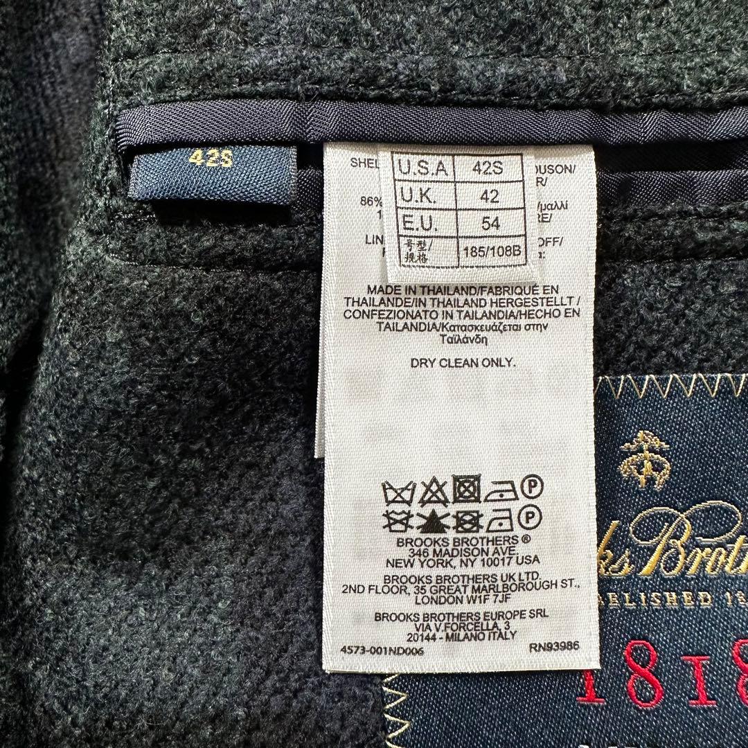 XL相当◎ブルックスブラザーズ ブラックウォッチジャケット MILANO 42S