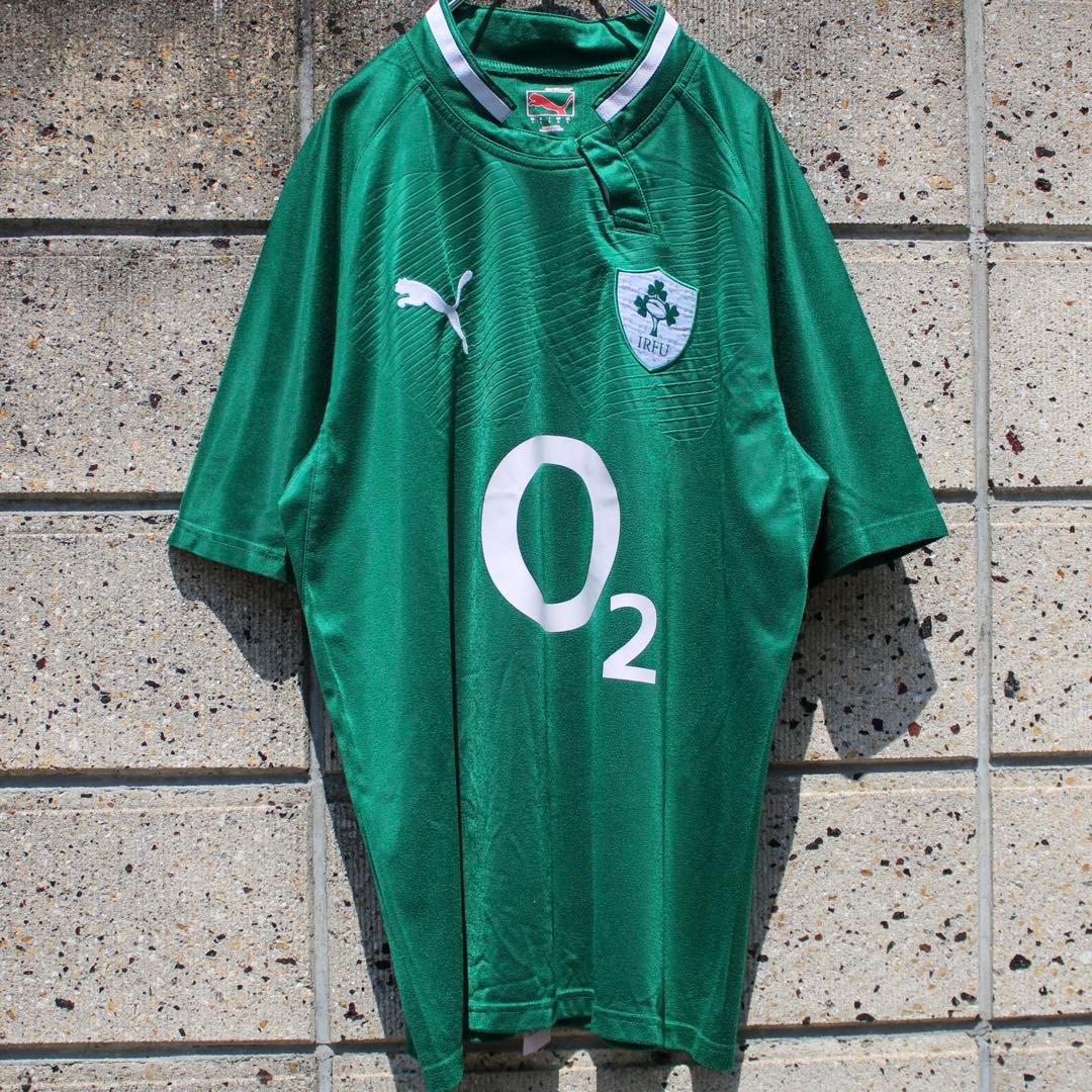 PUMA ラグビー IRFUアイルランド代表 スポンサー入り 古着ゲームジャージ