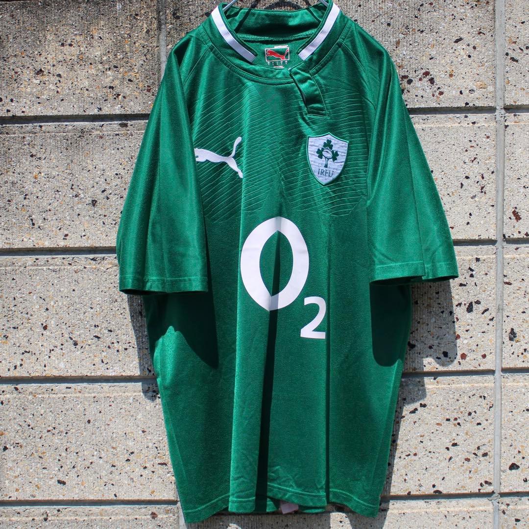 PUMA ラグビー IRFUアイルランド代表 スポンサー入り 古着ゲームジャージ