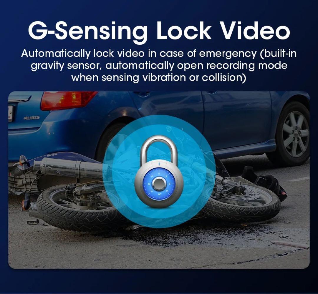 ②【前後ドライブレコーダー】大画面6.86インチ バイク用 モトスマートモニタ