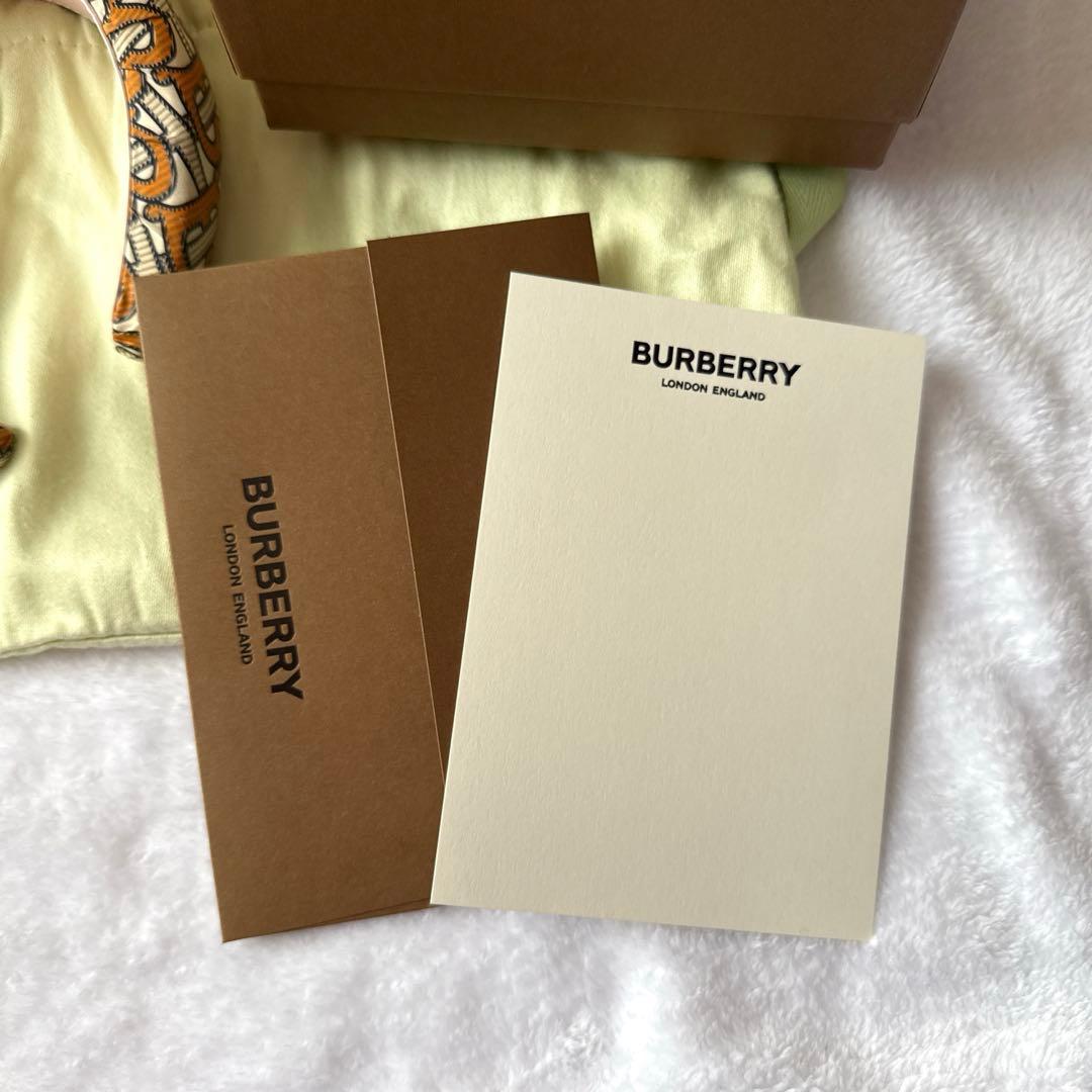 【最終値下げ】BURBERRY カチューシャ　モノグラム オレンジ 白