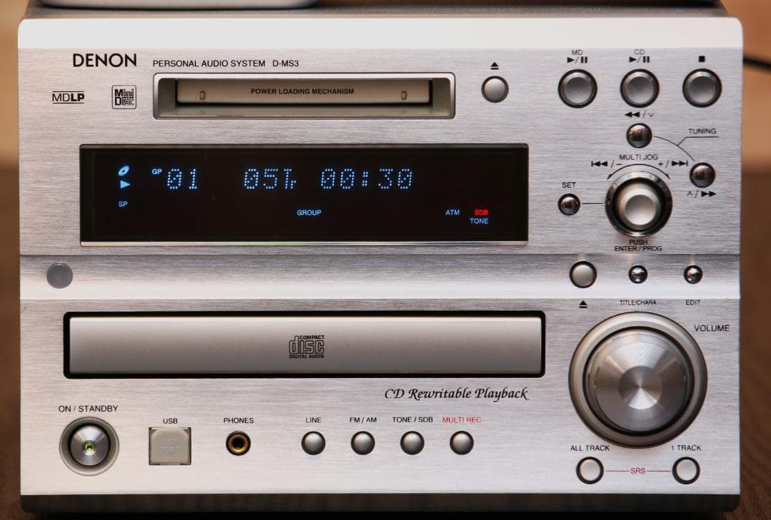 DENON　D-MS3　CD/MD/TUNER/AMP/USB　コンポ　完動品