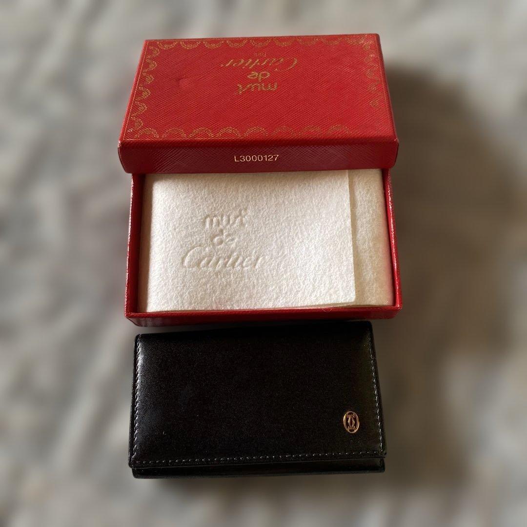 新品Cartier 黒 レザーキーケース　箱付き