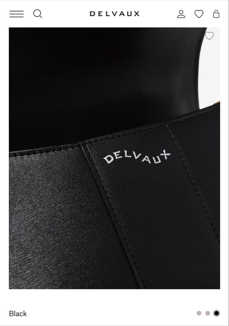 mimi！デルヴォー　ブリヨンミニ ウェイビー ブラック　美品