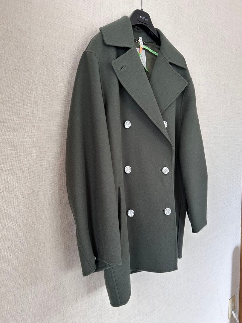 美品❣️エブール【ebure】リュクス メルトン ハーフ Pコート　人気デザイン