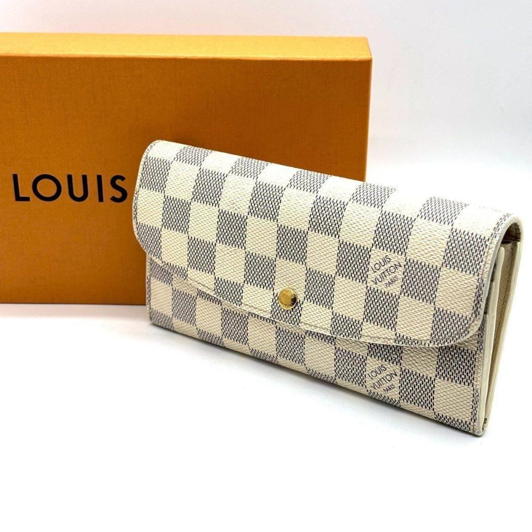 花*※様 ルイヴィトン　長財布 ポルトフォイユ エミリー ダミエ アズール チェ