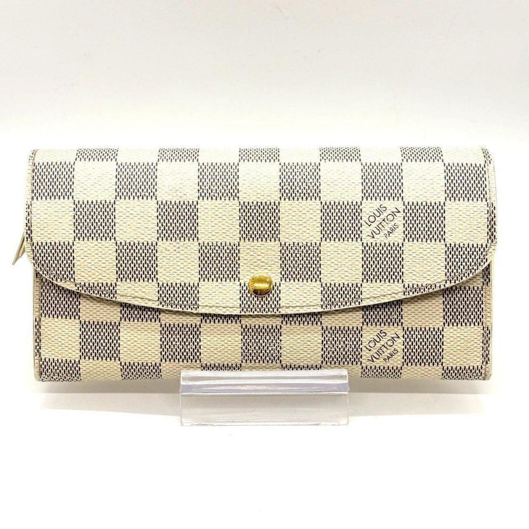 花*※様 ルイヴィトン　長財布 ポルトフォイユ エミリー ダミエ アズール チェ