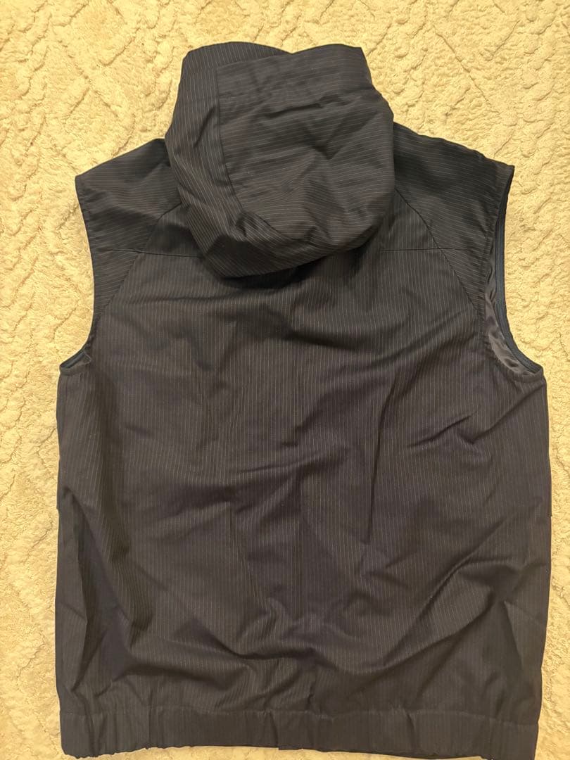 正規品 ディオールオム　フード付き ストライプ ベスト アウター ダークネイビー