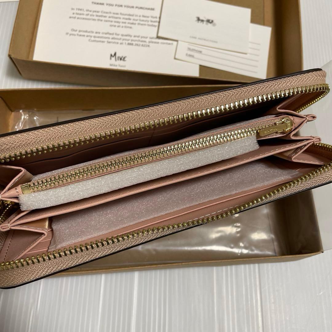 新品✨️ COACH 長財布 馬車ロゴ ホースアンドキャリッジ ストラップ付き