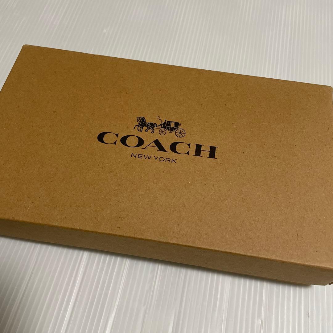 新品✨️ COACH 長財布 馬車ロゴ ホースアンドキャリッジ ストラップ付き