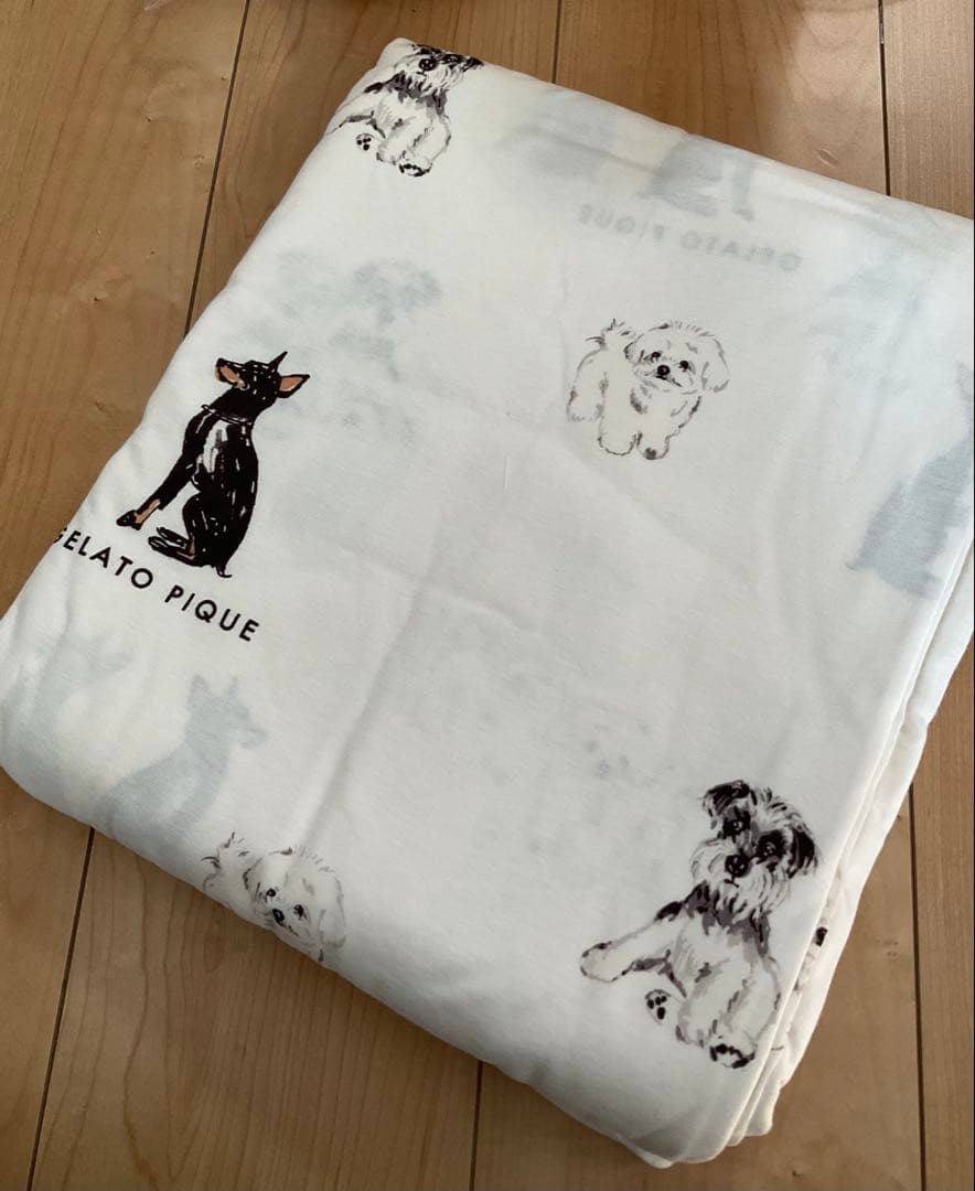 新品未使用　ジェラート ピケ　寝具　犬柄　DOG柄　掛け布団カバー　シングル