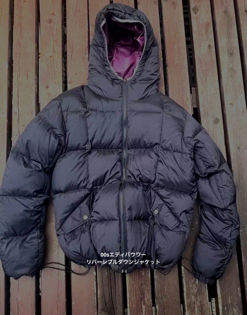 Eddie Bauer フード付きダウンジャケット 黒