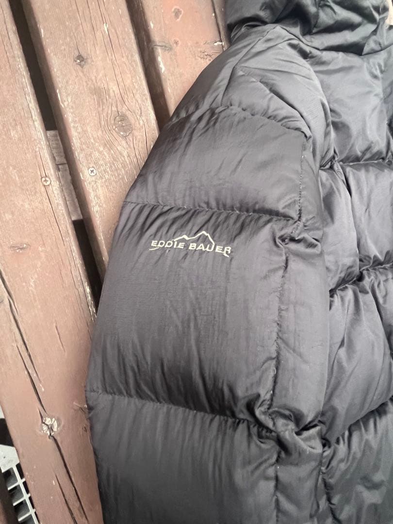 Eddie Bauer フード付きダウンジャケット 黒
