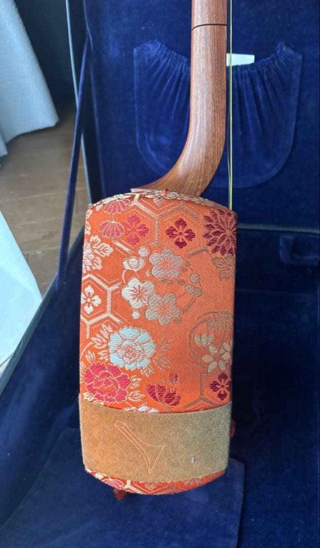 三味線　 三つ折り　ケース付　細棹（2,5cm） 【メルカリ便発送】