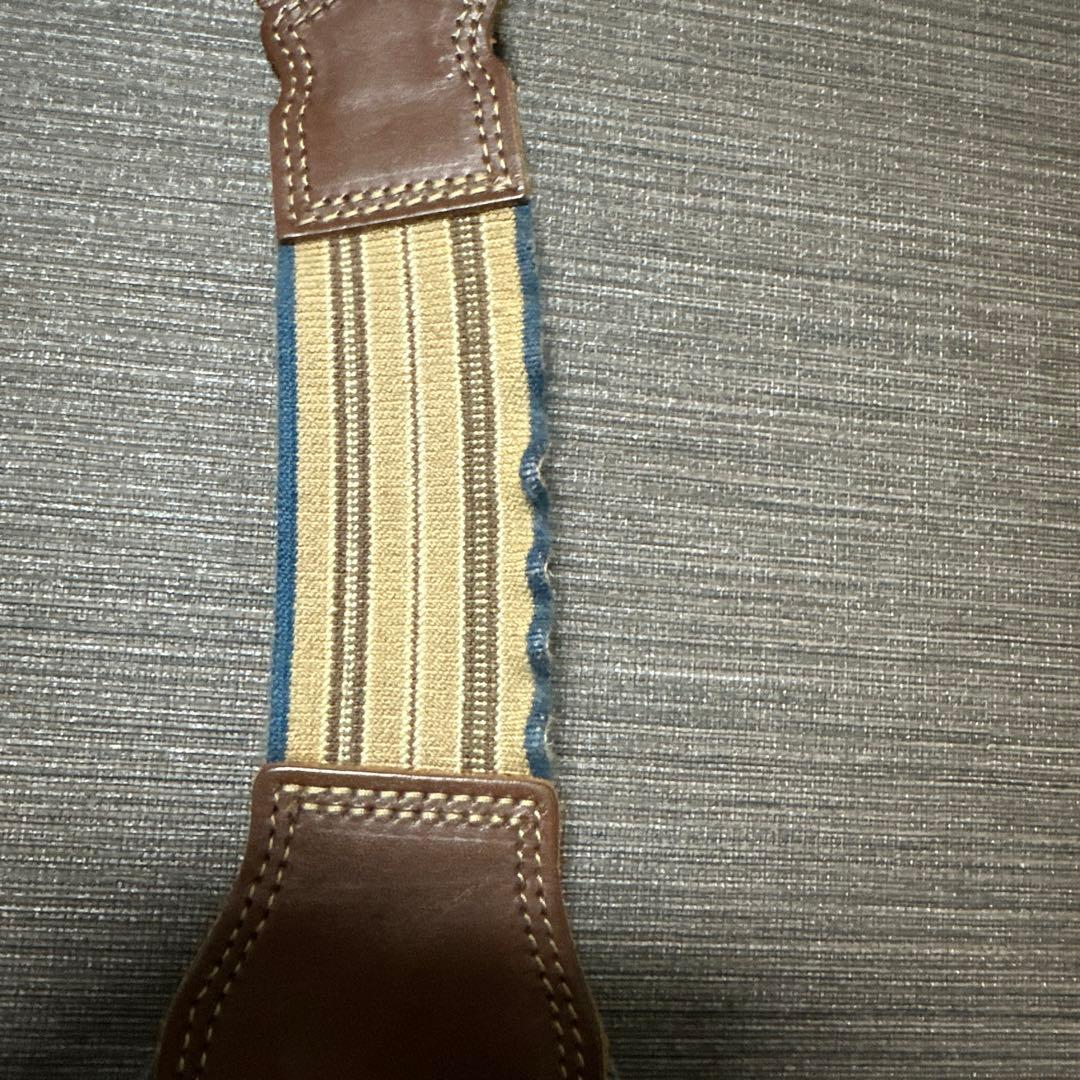 明日まで限定値下げ！atlast&co レザー切り替えストライプ サスペンダー