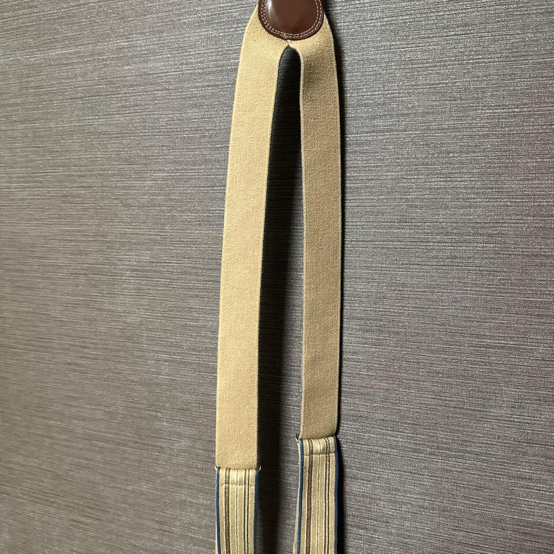 明日まで限定値下げ！atlast&co レザー切り替えストライプ サスペンダー