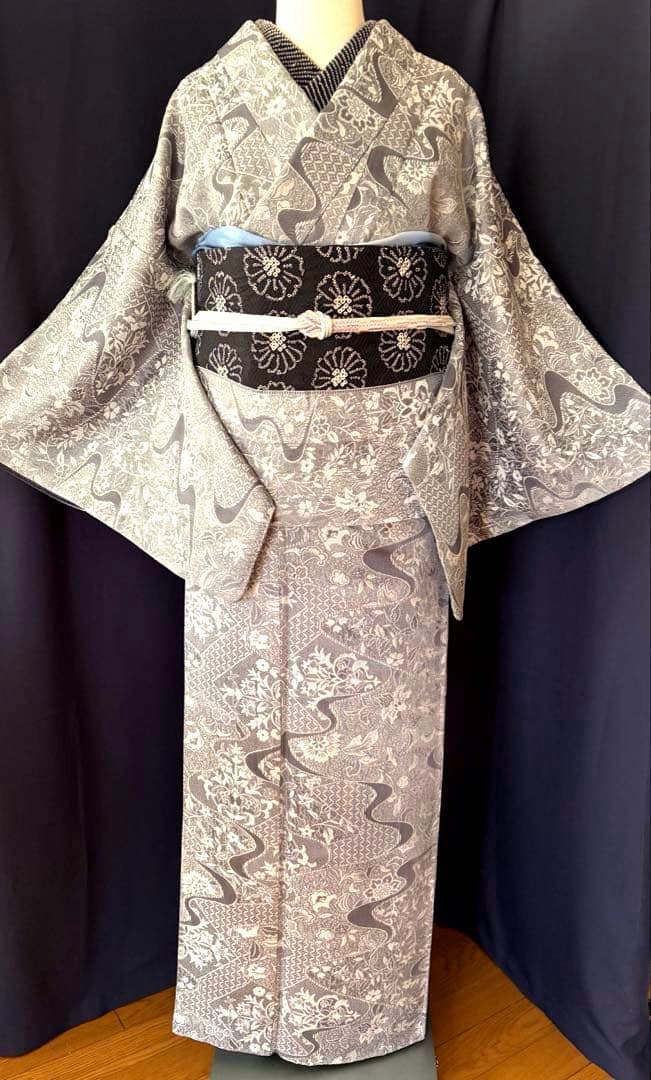 ★専用★ おまとめ【小紋】天目織　流水文　⚫︎【袋帯】