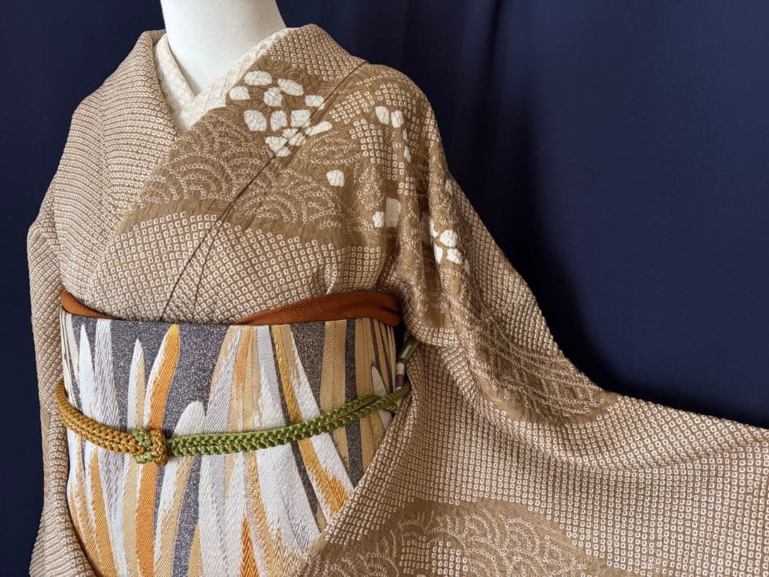 ★専用★ おまとめ【小紋】天目織　流水文　⚫︎【袋帯】