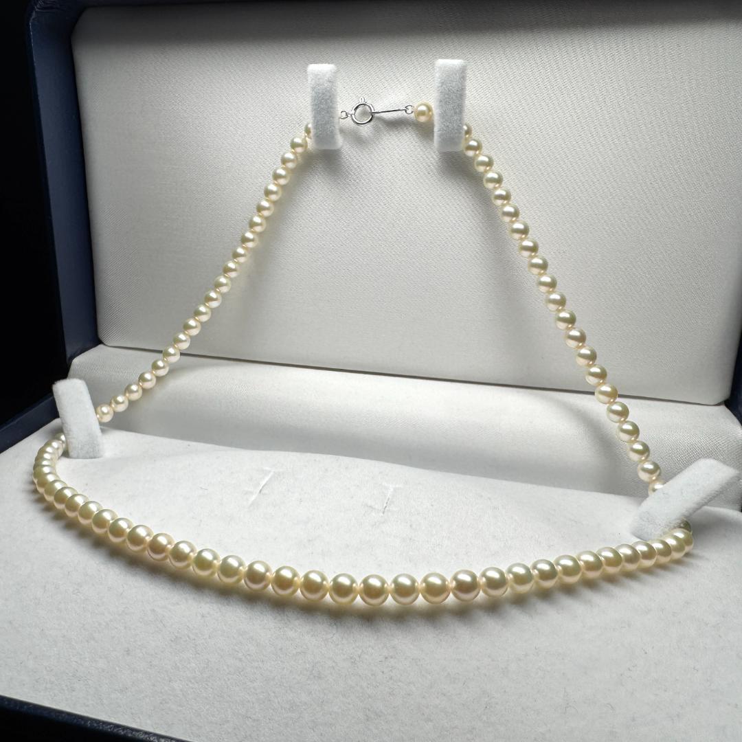 高品質 キズ少✨ あこや真珠 ベビーパール ネックレス 4.5-5.0mm SV