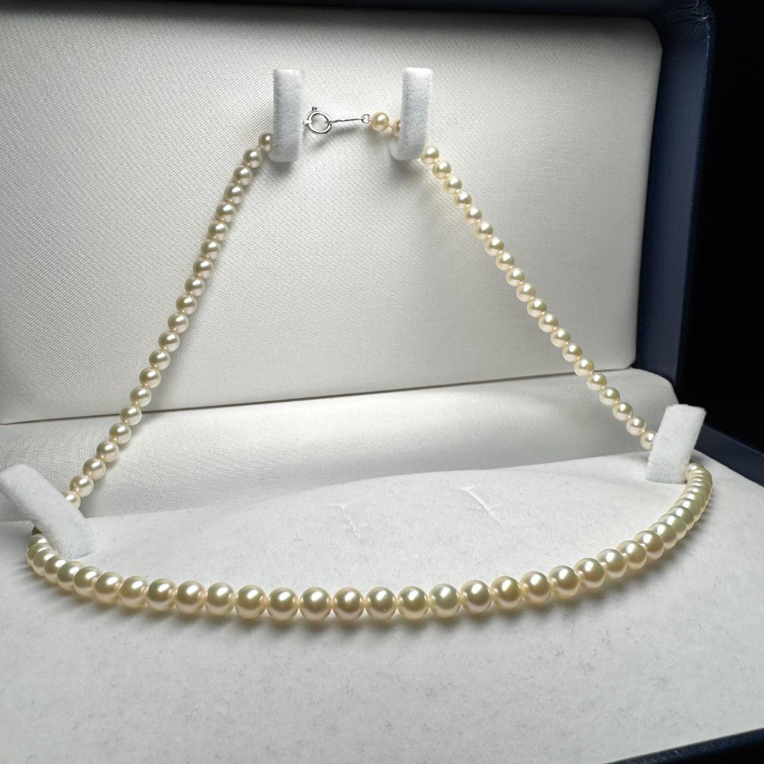 高品質 キズ少✨ あこや真珠 ベビーパール ネックレス 4.5-5.0mm SV