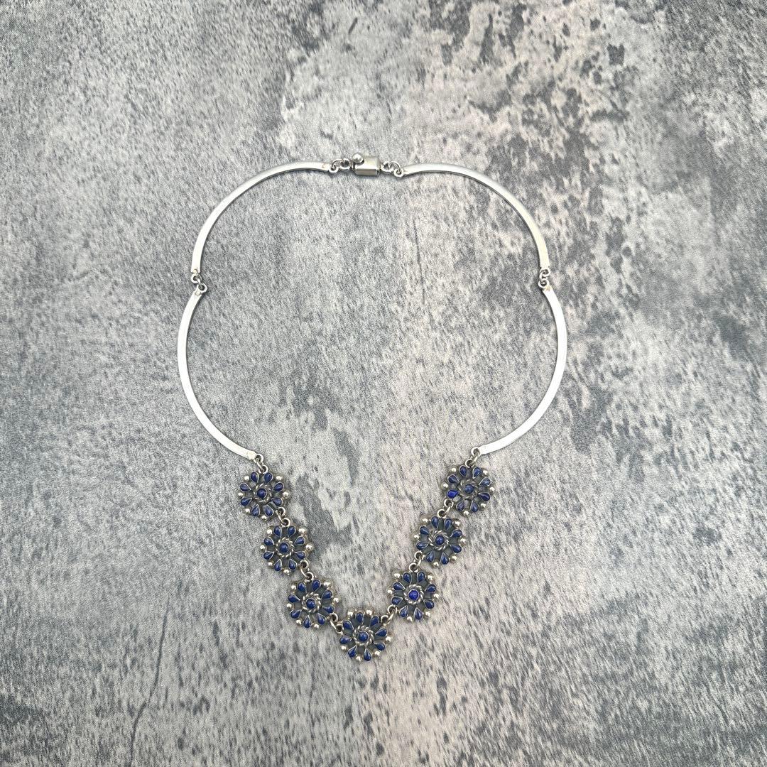 アクセサリー mexico925 vintage flower necklace choker