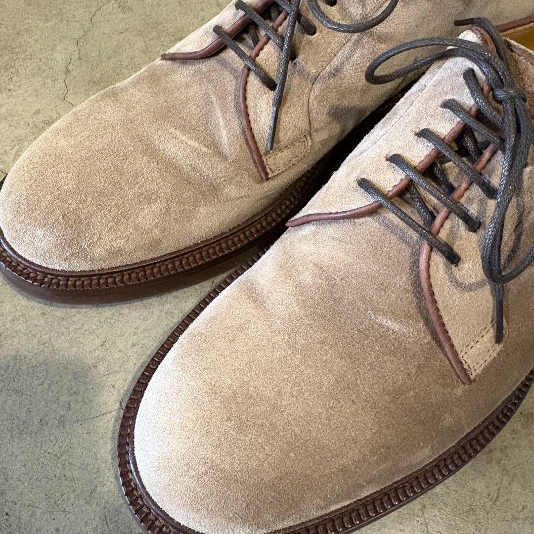 ブルネロクチネリ ベージュスエード ドレスシューズ　42