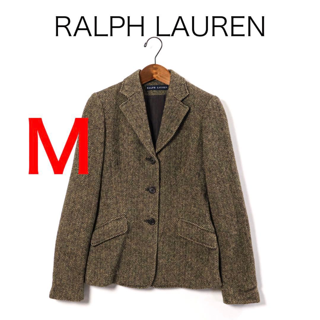 H4510◾️ラルフローレン　３釦ツイードジャケット　Y2K