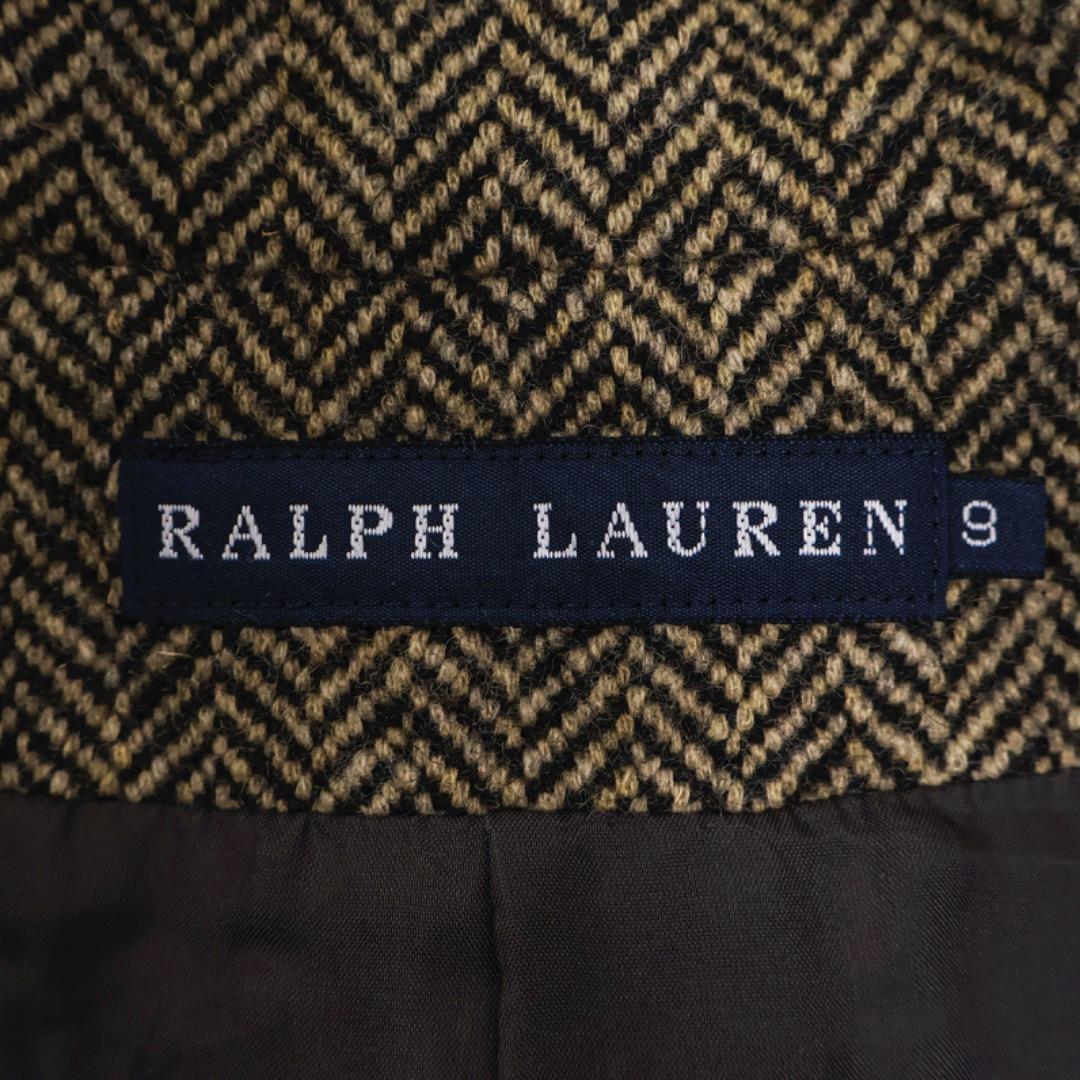 H4510◾️ラルフローレン　３釦ツイードジャケット　Y2K