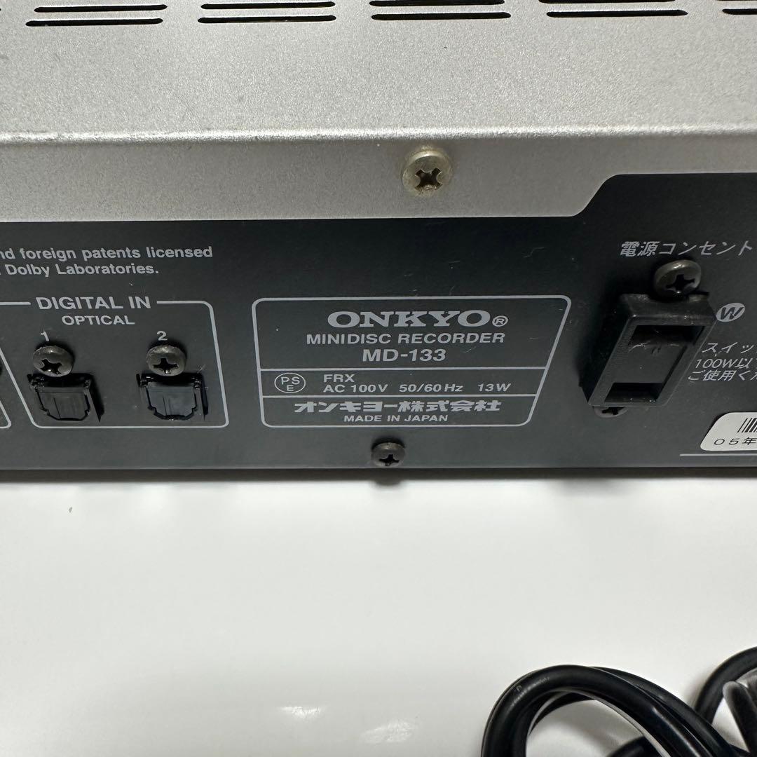 ONKYO MD-133 動作品　HI-MD対応機 MDデッキ MDプレーヤー