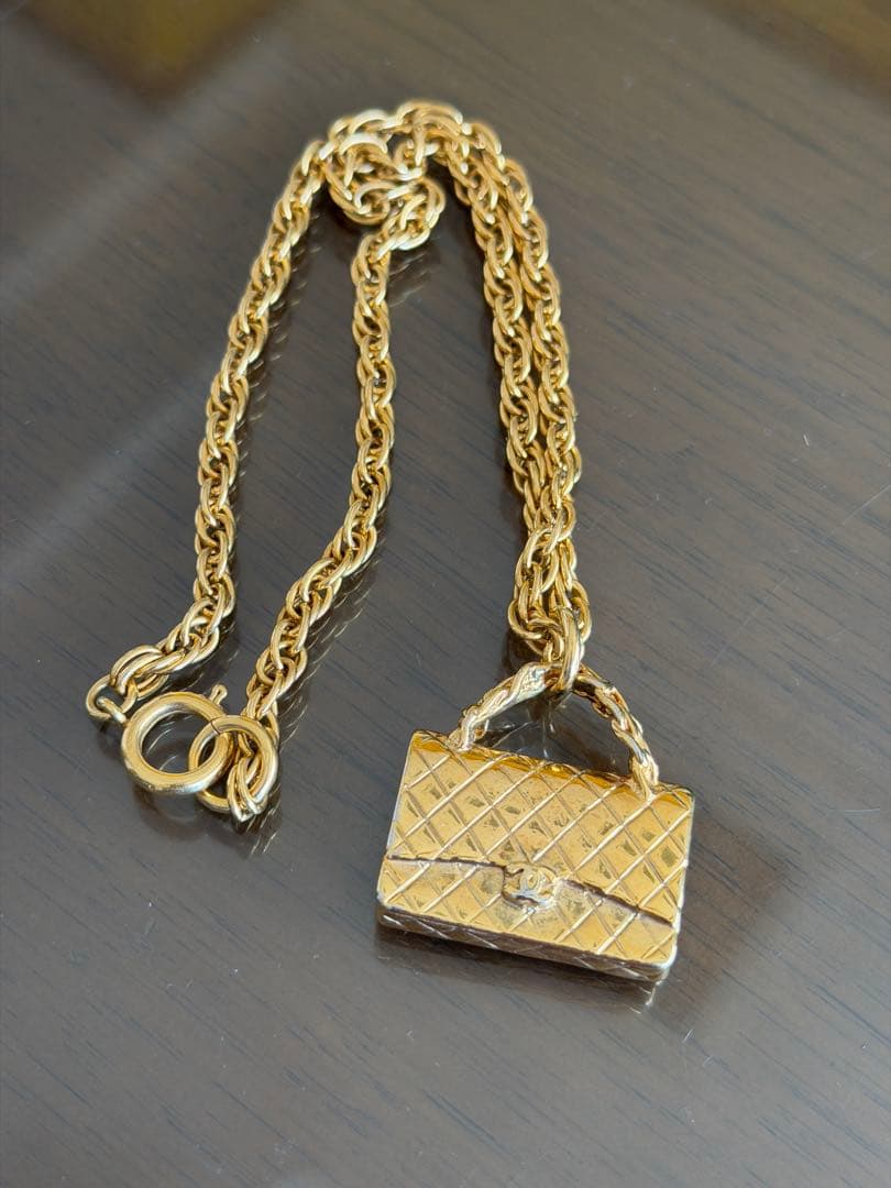 【値下げ】CHANEL ハンドバッグ型ペンダントネックレス ビンテージ