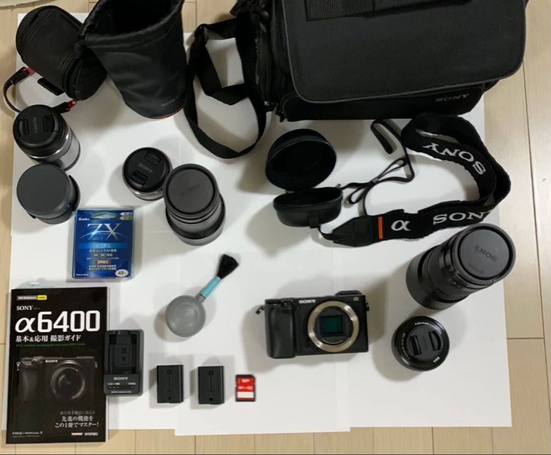 SONY α6400 ミラーレス　レンズ、ＰＬフィルター他