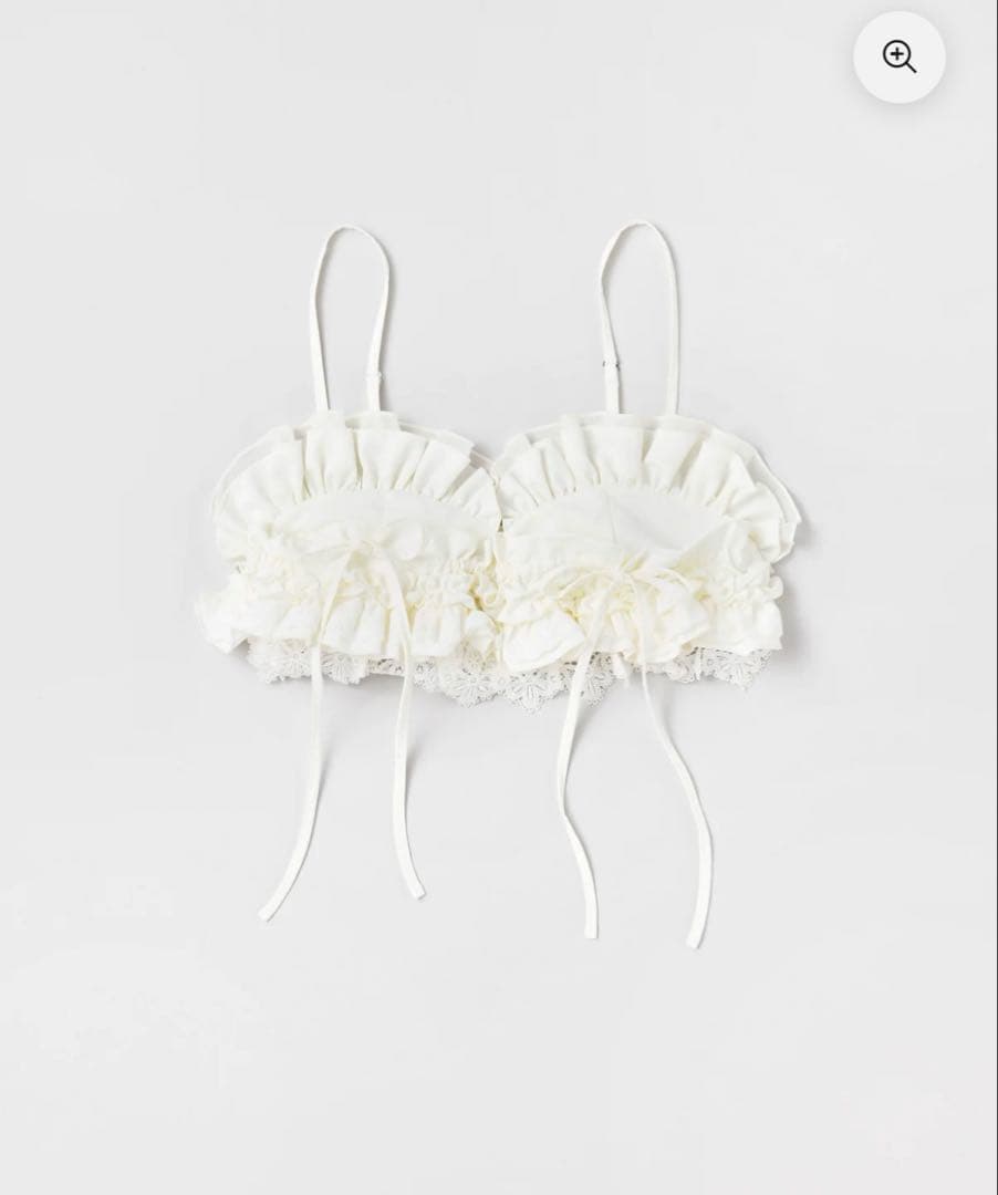 トップス RONEPARK Frill pocket bustier (white)