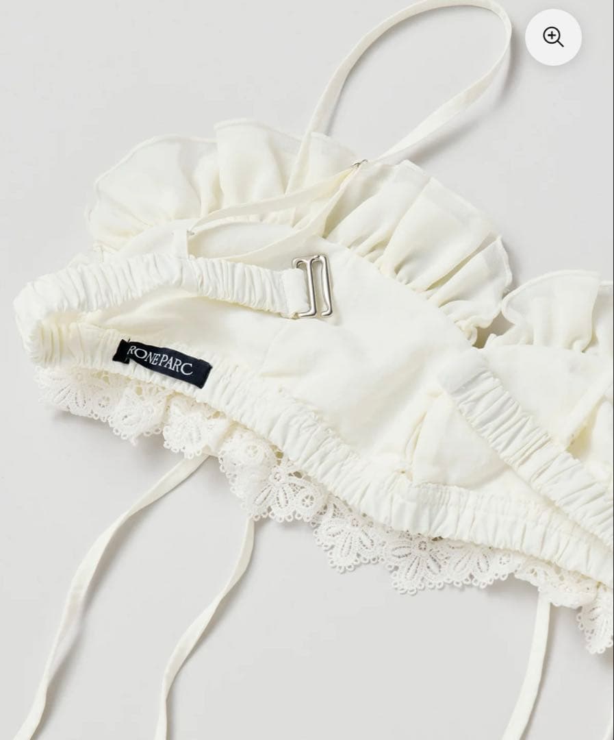 トップス RONEPARK Frill pocket bustier (white)