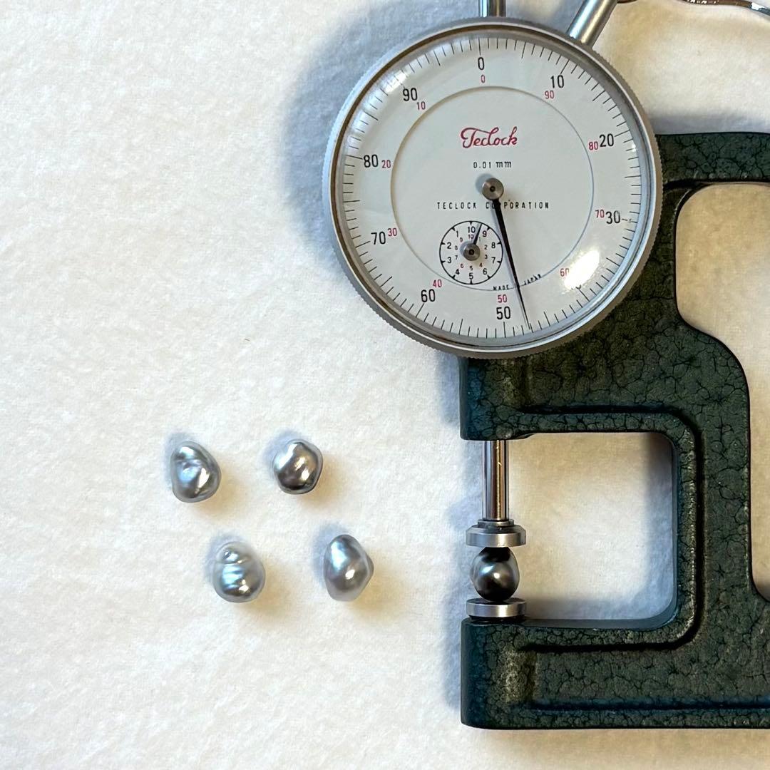 パール　南洋真珠　黒蝶ケシ　変形　８mm〜9mm ５pcs