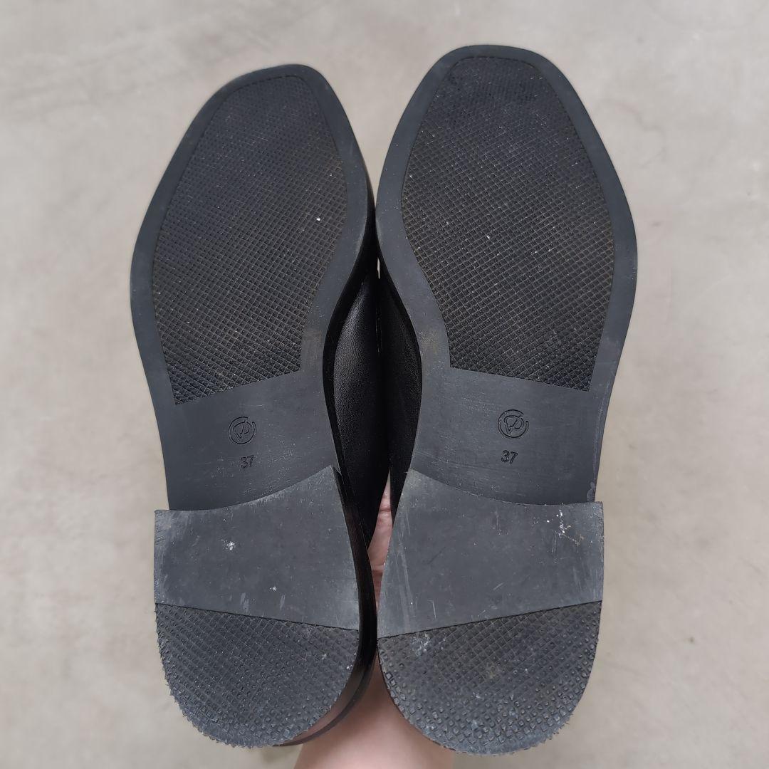 3.1フィリップリム　ALEXA ローファーミュール　ブラックレザー